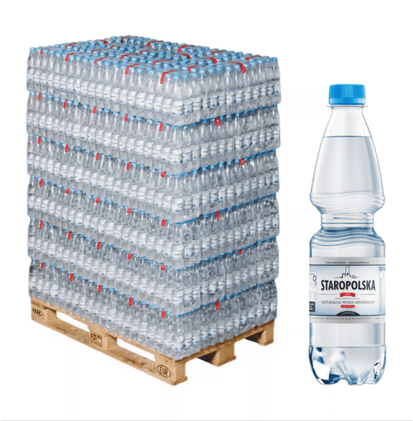 Woda Staropolska 0,5l gazowana – Paleta 1512 butelek