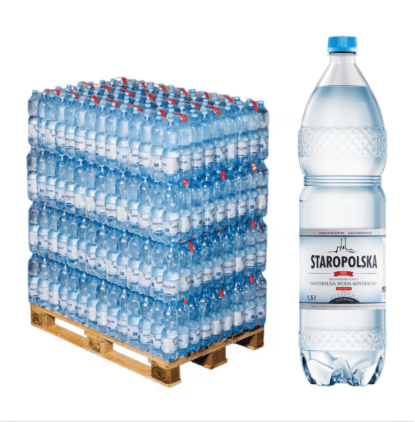 Woda Staropolska 1,5l gazowana – Paleta 504 szt.