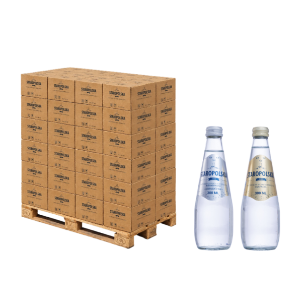 Woda w szkle premium Staropolska 0,3l – paleta od 1 do 6 warstw